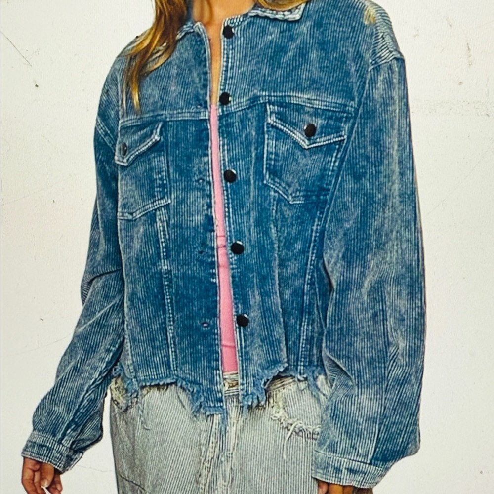 POL Blue Corduroy Jacket